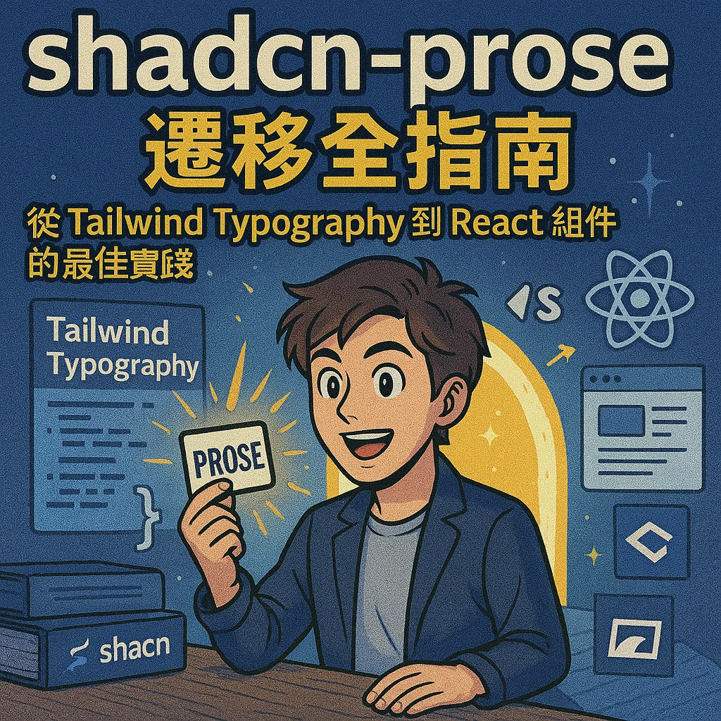 shadcn-prose 遷移全指南：從 Tailwind Typography 到 React 組件的最佳實踐